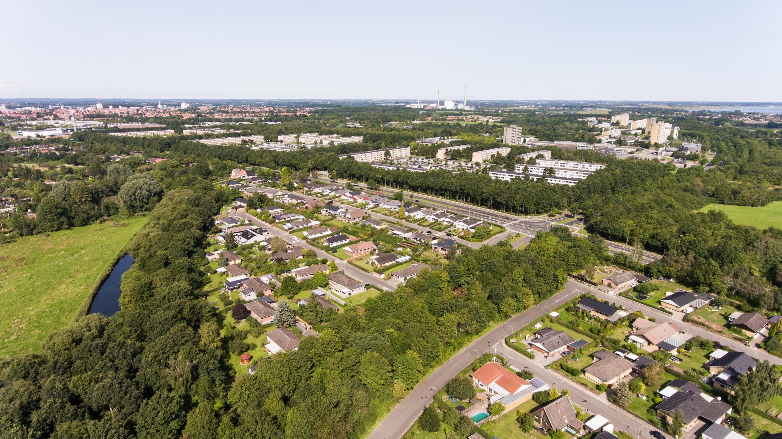 luftfoto af huse